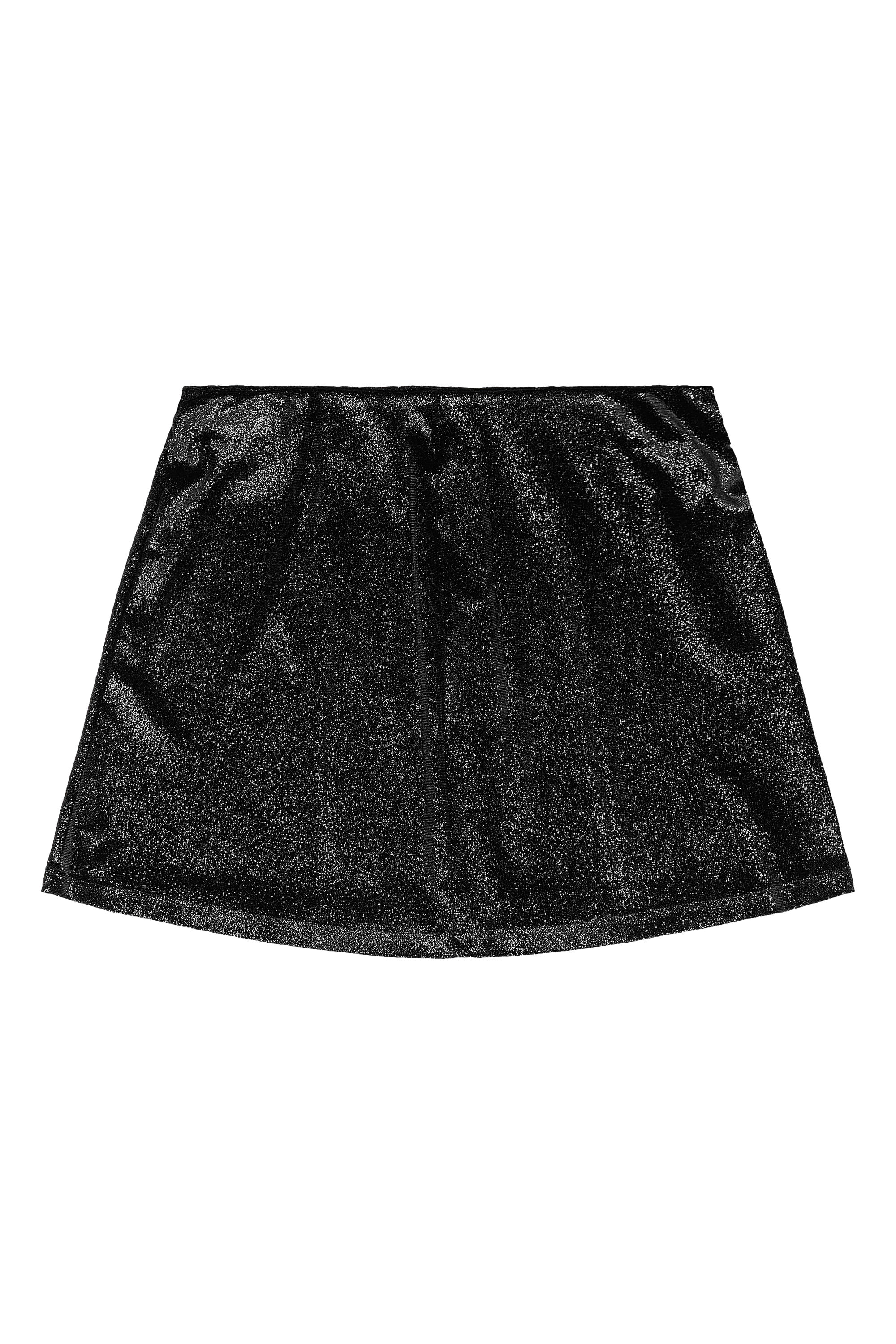 Conjunto Juvenil com Blusa Cropped e Saia Brilhante (Preto) Gloss - Imagem 12